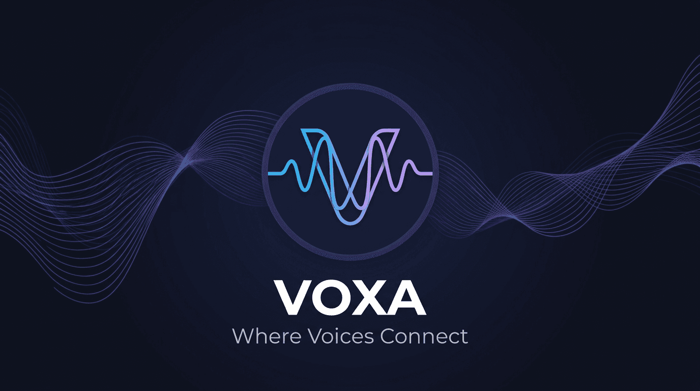 Screenshot of the VOXA marketing website